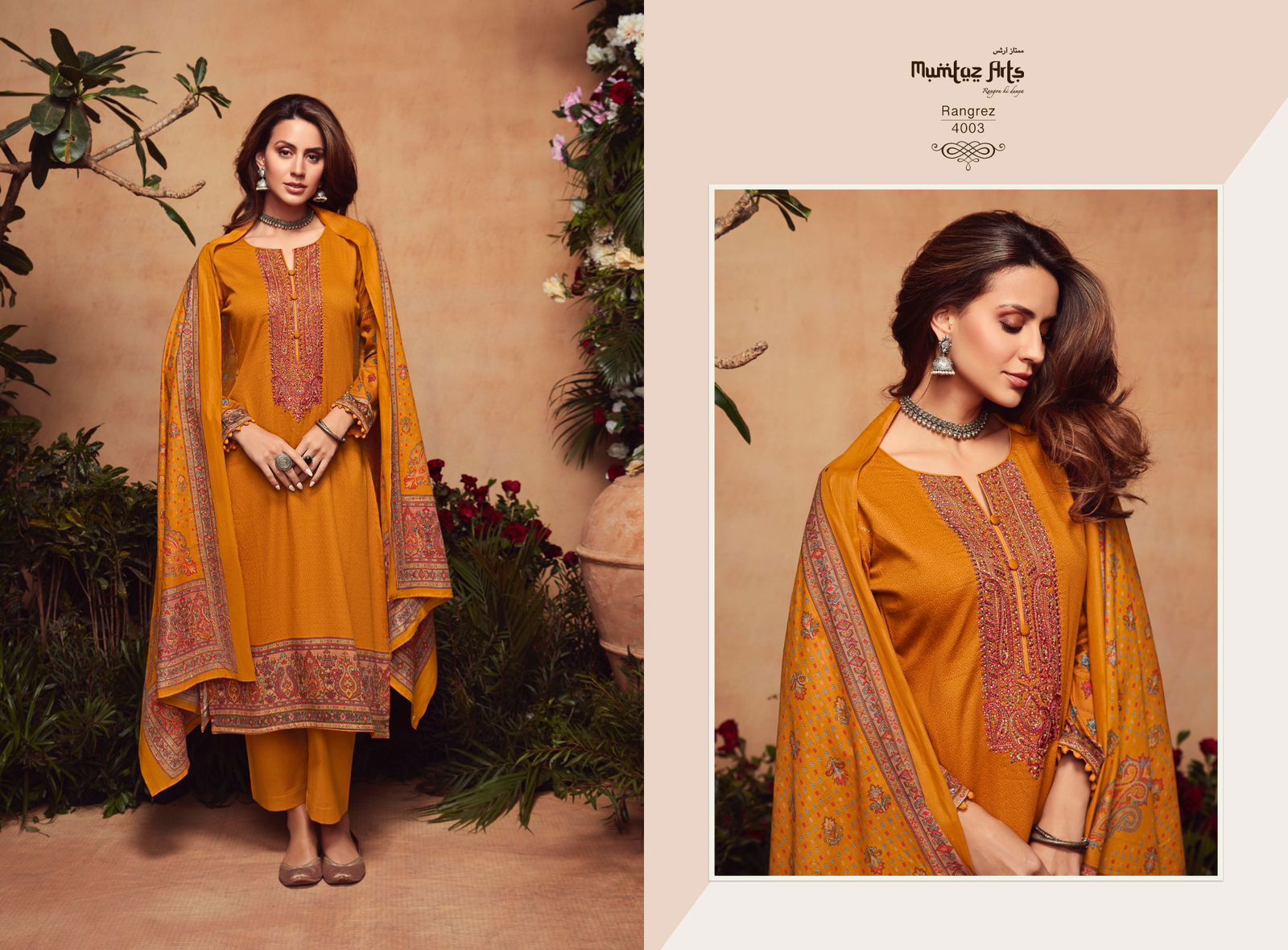 Rangrez By Mumtaz 4001-4008 Dress Material Catalog